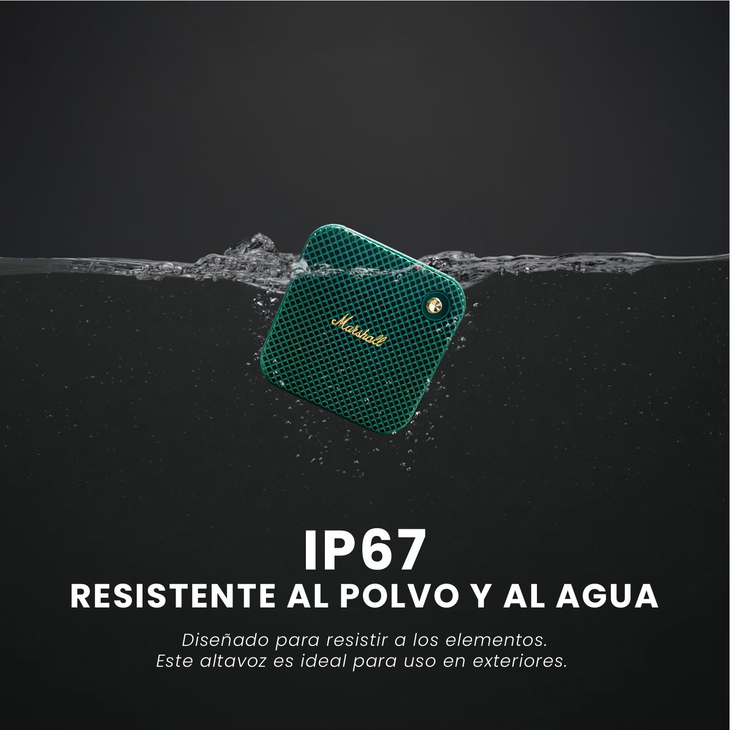 Parlante Bluetooth Sonido Potente Usb Mp3 Fm Portable Tono Verde Marshall