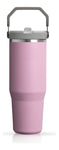 Termo Acero Inoxidable 900Ml Flip Straw Antiderrames Frio Calor Lila