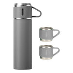 Termo 500Ml Acero Inoxidable Termico +3 Tazas Estuche Regalo