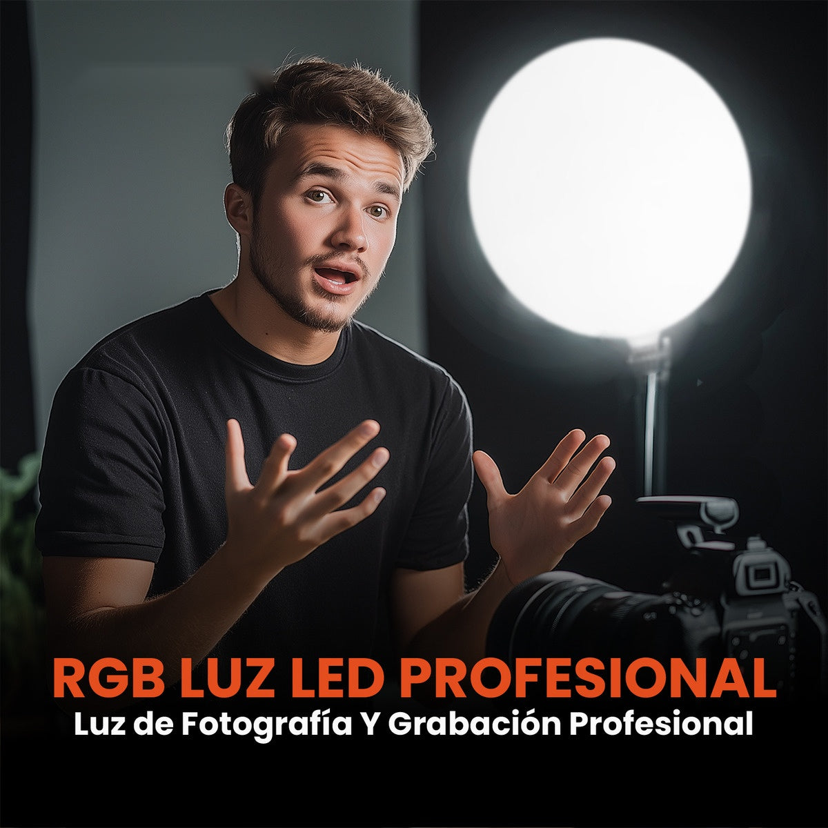 Panel Iluminacion Profesional Creacion De Contenido Multicolor Ajustable Rgb Tripode