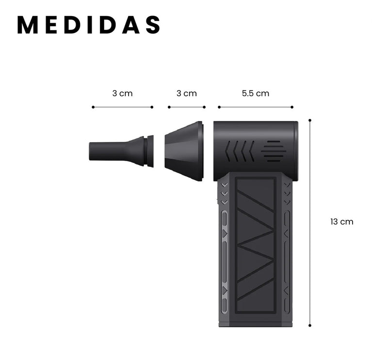 Soplador Aire Portatil Electrico 110.000 Rpm 4 Velocidades Limpieza