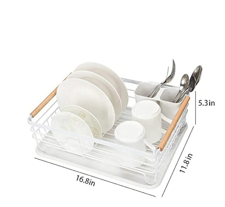 Platero Escurridor Para Cocina Practico Elegante Blanco En Acero