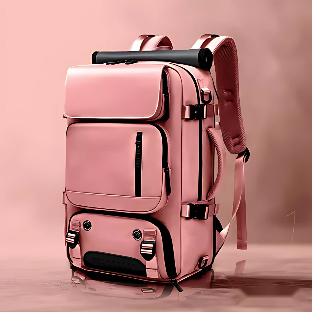 Combo Maleta Viajera + Organizadores Equipaje De Zapatos Y Cosmetiquera Maquillaje Rosa