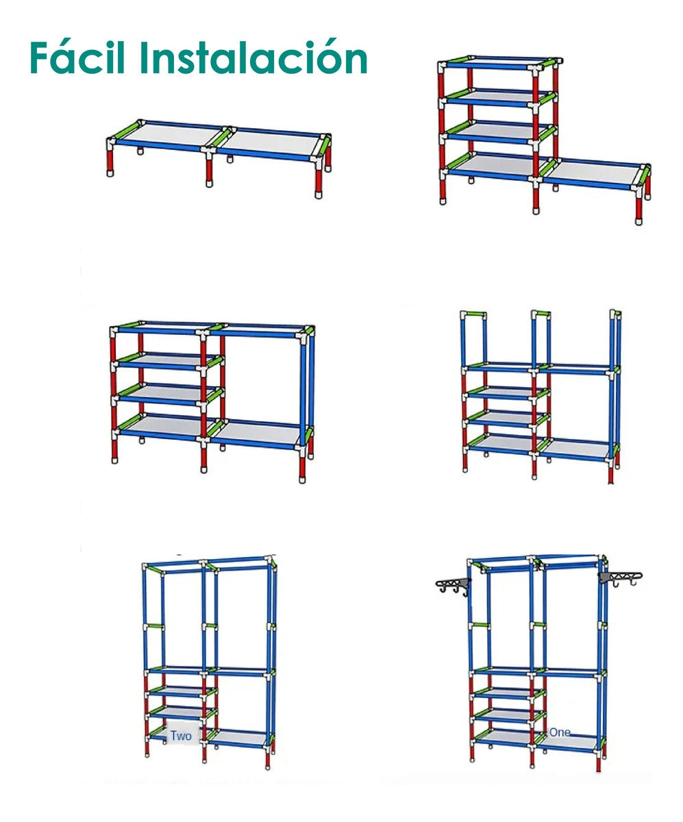 Closet Armable Organizador De Ropa Closet Rack Ajustable