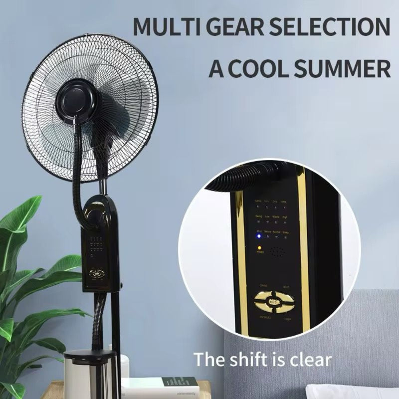 Ventilador Enfriador De Aire Aspersor De Agua 16 Pulgadas Control Remoto 3 Velocidades