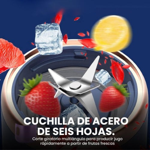 Mini Licuadora Para Batidos Rapidos De Bolso Recargable 400 Ml