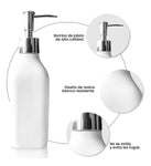 Organizador De Bano 4 Piezas De Lujo Con Dispensador De Jabon Premium Blanco