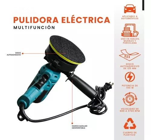 Polichadora Electrica 7P 1400W Polisher 0-3000Rpm/Min