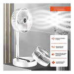 Mini Ventilador De Escritorio Mesa Recargable Con Base De Celular Ajustable 3 Velocidades