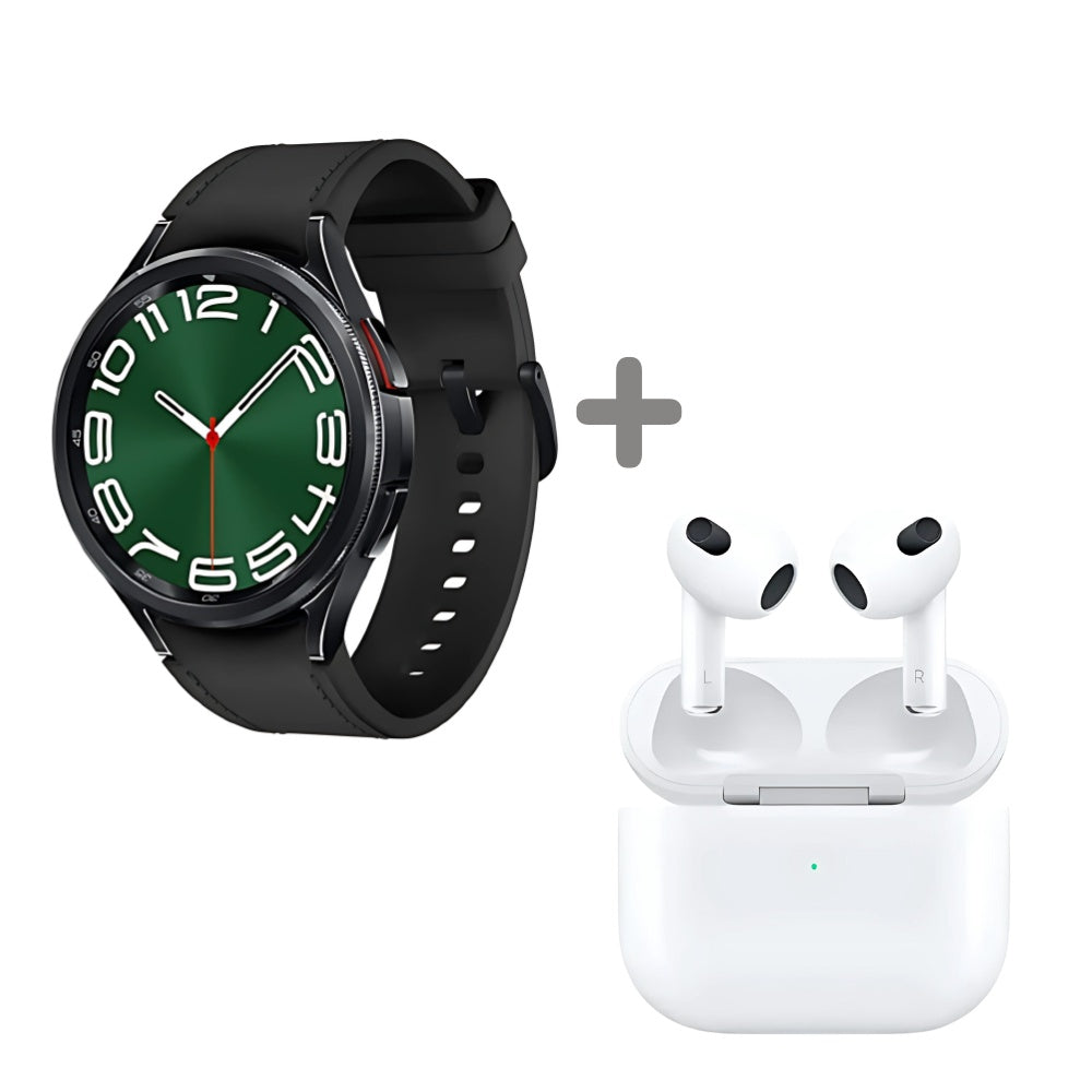 Smartwatch Samsung Galaxy Watch Clasic Samsung Replica Con Audifonos Airpods Serie 3