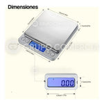 Bascula Gramera Portable Metalica Digital Hasta 2000 Gramos