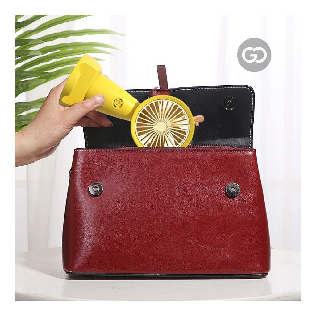 Mini Ventilador Portatil Recargable Con Base Para Celular