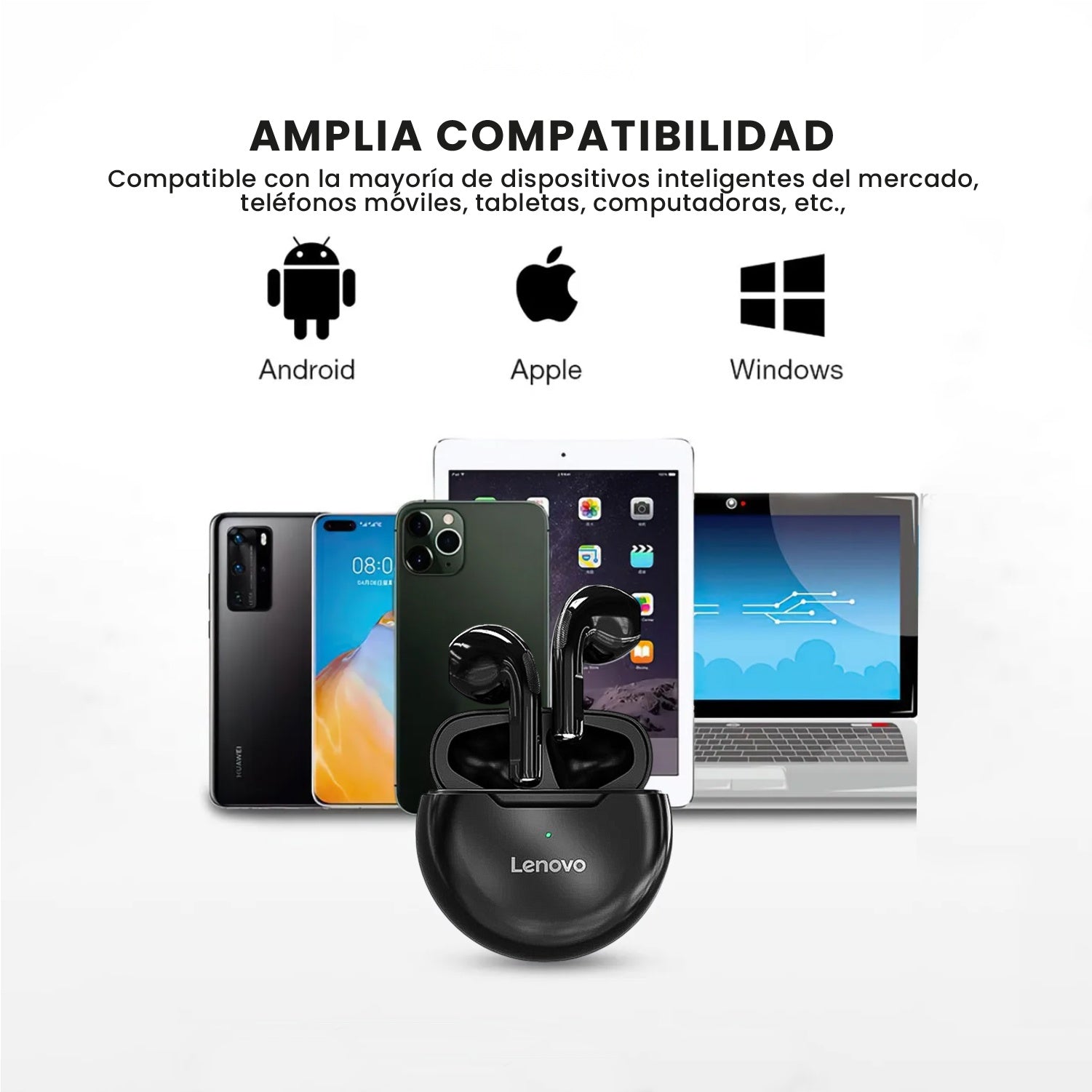 Audifonos Bluetooth Lenovo Inalambricos Genericos