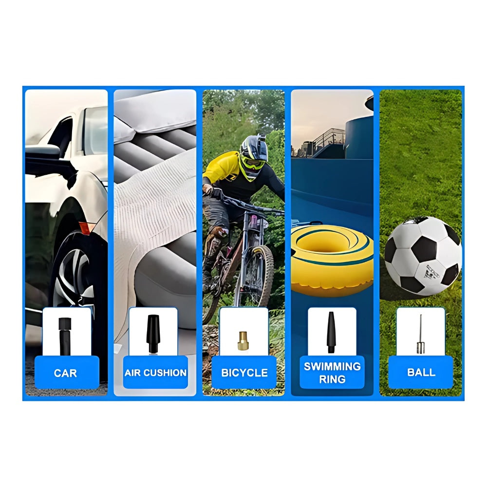 Combo Candado De Disco + Compresor De Aire Portatil Para Neumaticos Inalambrico