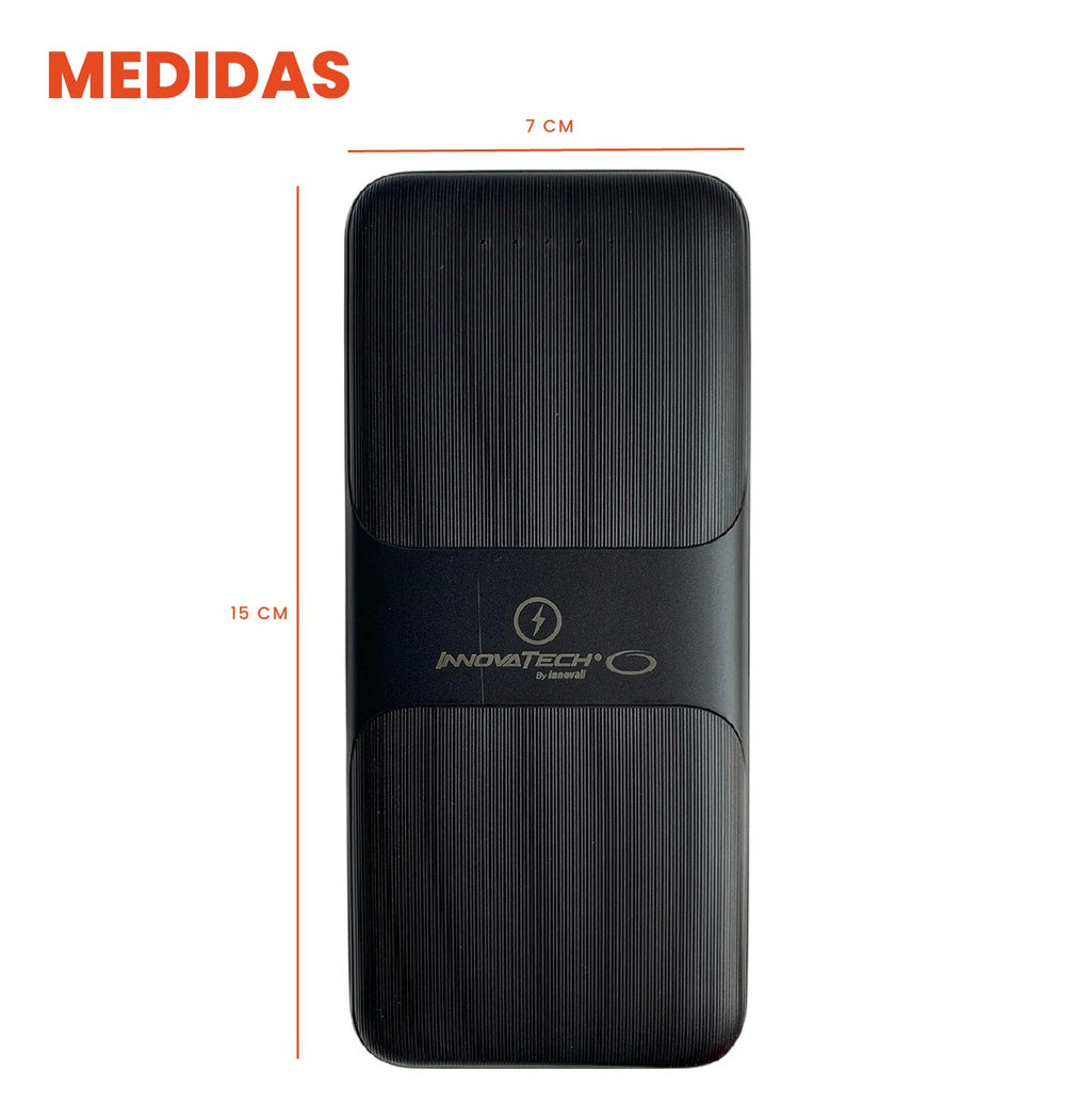 Power Bank Carga Inalambrica Y Cable 10.000Mah Carga Rapida Innovo