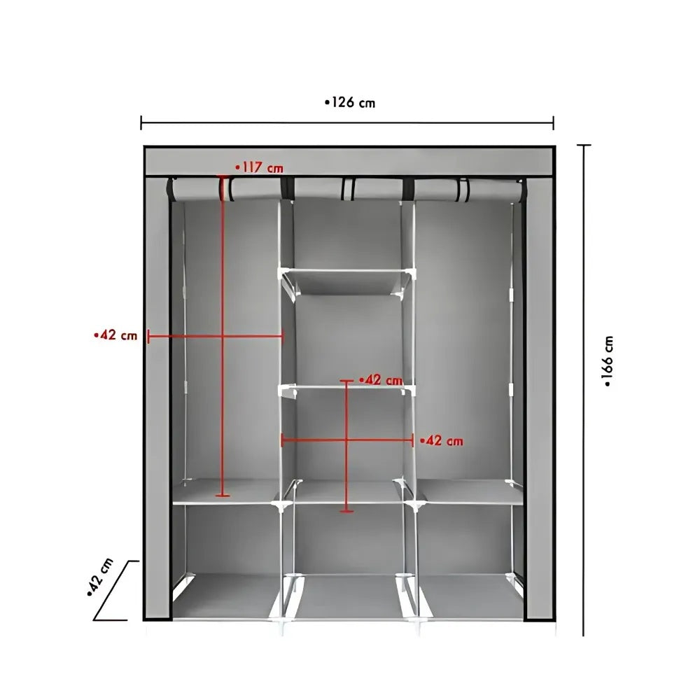 Combo Closet Armable + 3 Cajas Almacenadoras Jeans + 3 Organizadores Ropa Interior