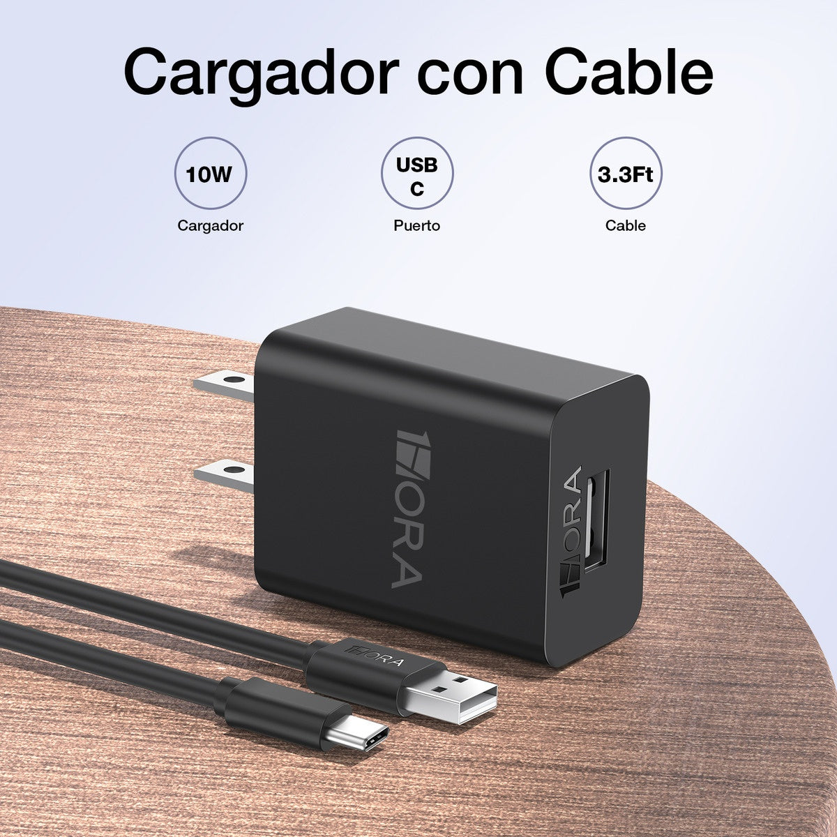 Cargador Tipo C Carga Rapida Usb Datos Celular 1Hora