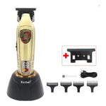 Patillera De Lujo Premium Kemei Pro Con Guias Pantalla Profesional
