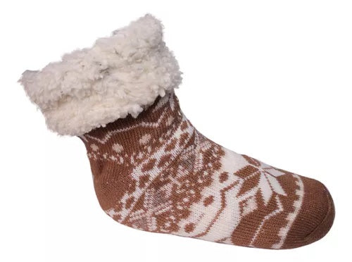 Combo Duo Medias Termicas Peluche + Cobija Termica Ovejera 180 X 240 Azul Doble Faz