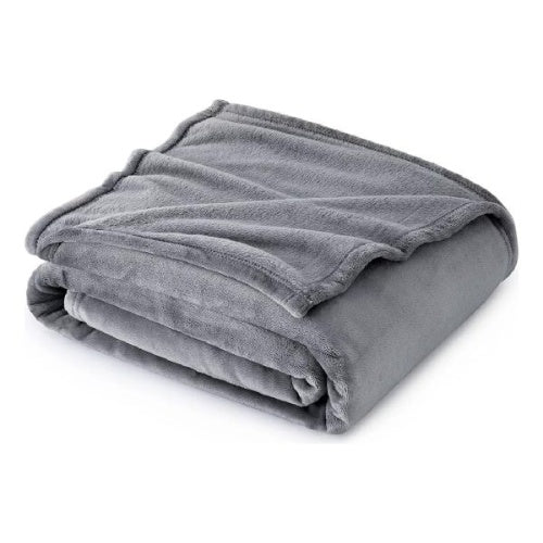 Cobija Termica 180X240 Cm Suave Terciopelo Gris