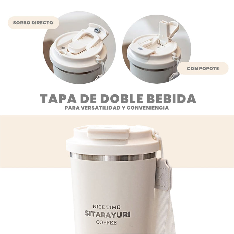 Termo Vaso Acero Inoxidable 532 Ml Frio/Calor Coffee Beige