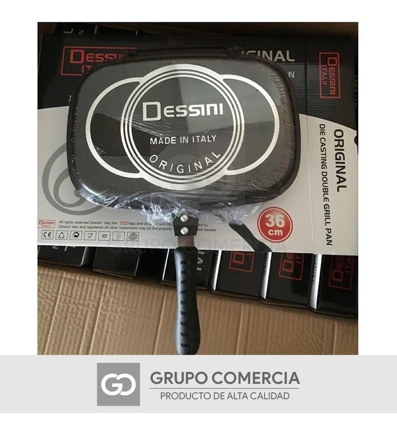 Sarten Doble Parrilla Italiano Desini 36 Cm Antiade Original