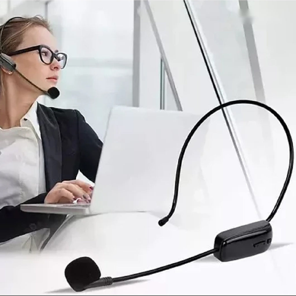 Microfono Conferencia Diadema Bluetooth 5.0 Con Adaptador Jack 3.5 Corporativa