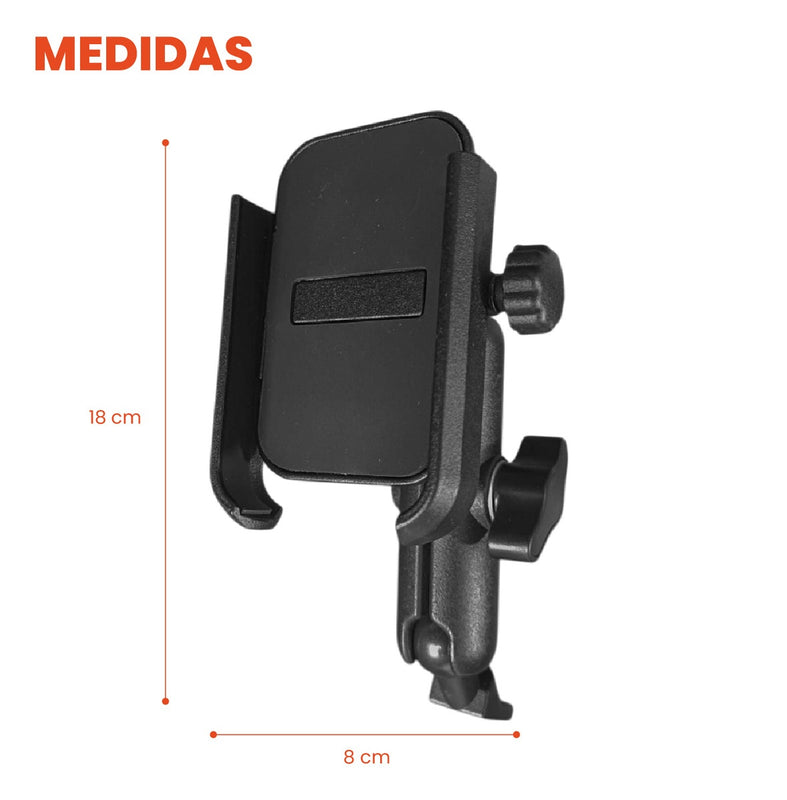 Soporte Celular Para Moto Espejo Metalico De Alta Calidad Ajustable
