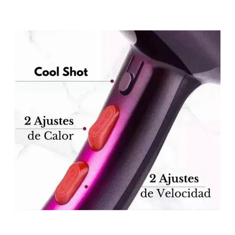 Combo Secador Bopai 4000W Difusor+ Cepillo Cabello Rizado Ondulado + Obsequio Toalla Microfibra