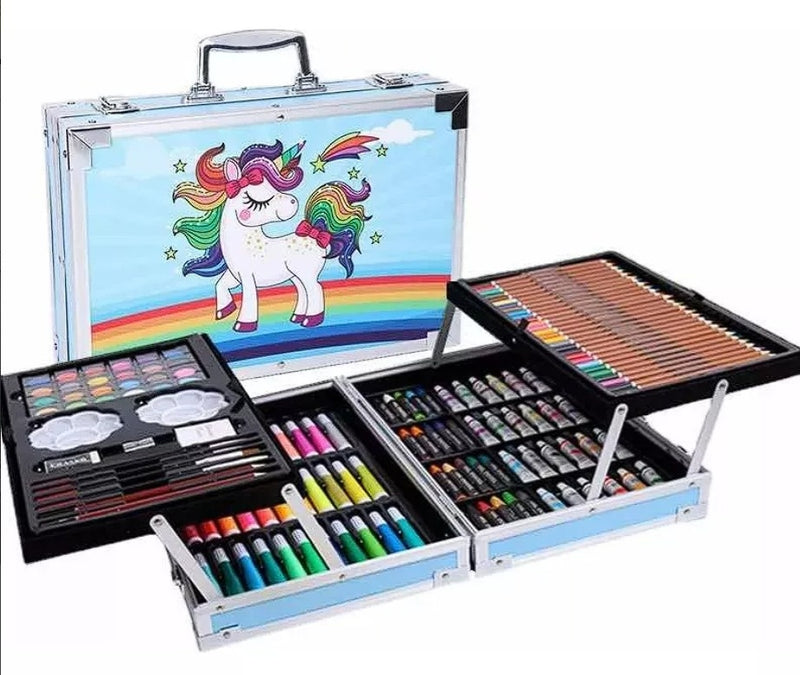 Set De Arte De Lujo 145 Piezas Caja De Aluminio Para Ninos