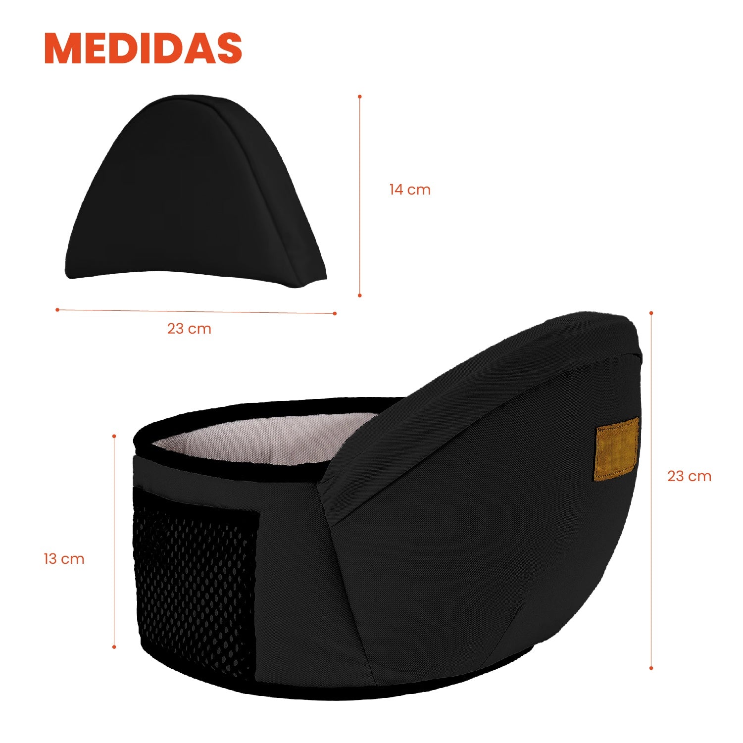 Canguro Portador Ergonomico Cintura Para Bebes De 0 A 4 Anos Negro Innovo