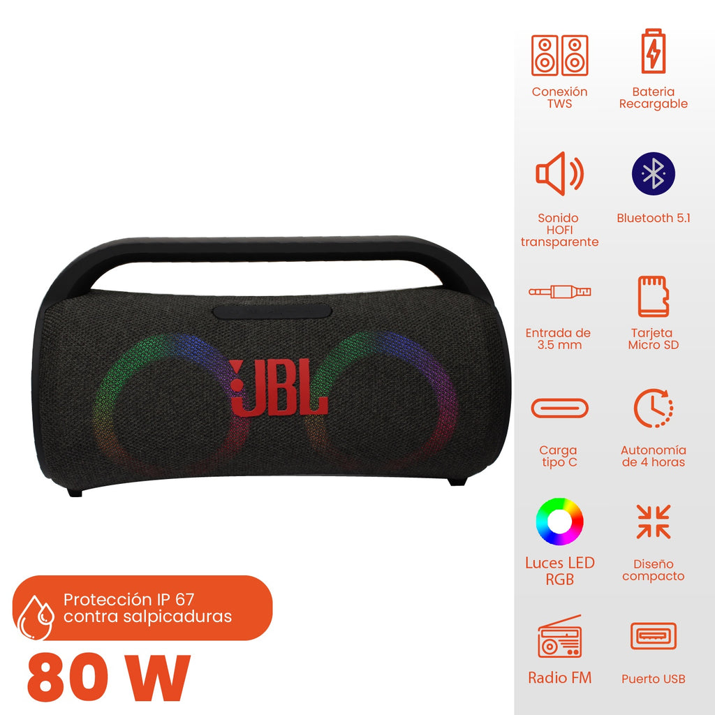 Combo Parlante Bluetooth Jbl Boom + Audifonos Jbl Pro Tour