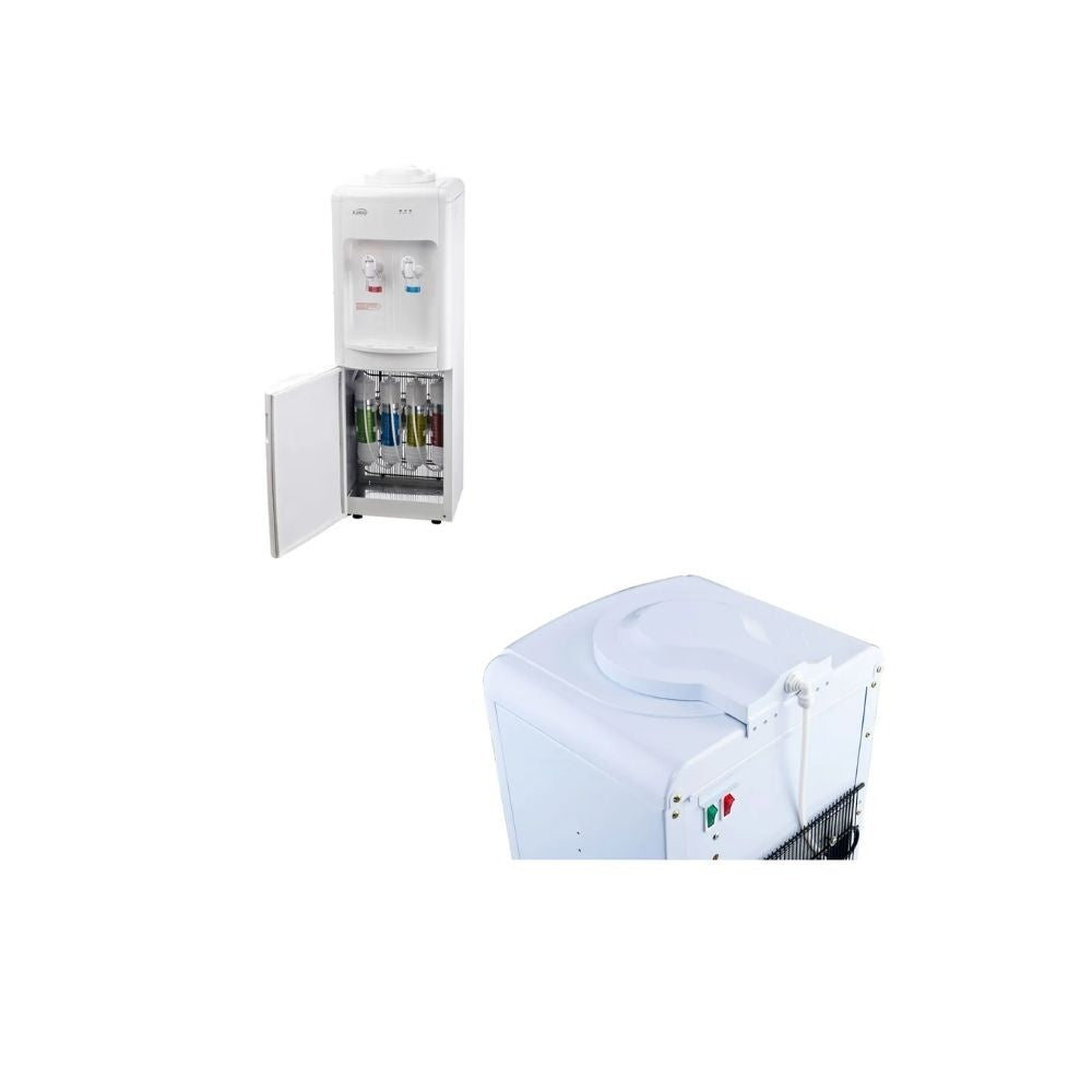 Dispensador De Agua Kalley De Piso Frio/Caliente Con Nevera 97Cm Blanco