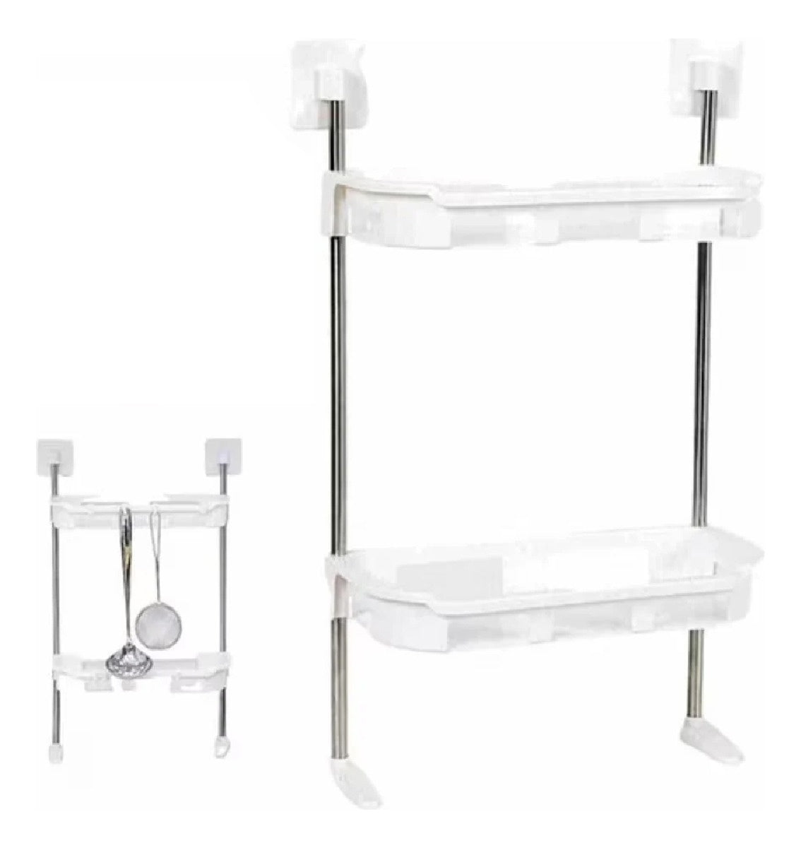 Organizador De Bano Cocina 2 Niveles Basic Innovo Home Blanco Armable