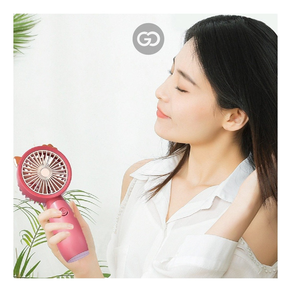 Mini Ventilador Portatil Recargable Con Base Para Celular