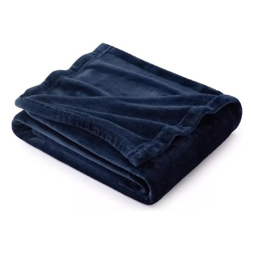 Cobija Termica 180X240 Cm Suave Terciopelo Azul Slim