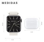 Reloj Smart Watch Beige V11 Classic Sport Suit 7 Pulsos Con Audifono