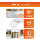 Dispensador Recipiente X6 Espacios Para Granos Cereales Giratorio Gb6