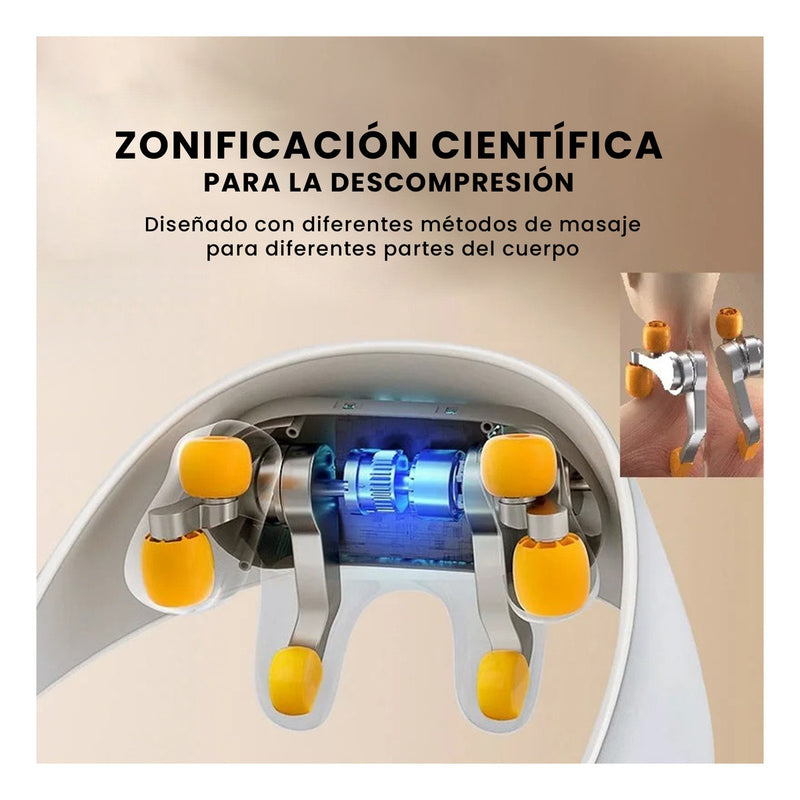 Masajeador De Cuello Antiestres Recargable Alto Confort Con Calefaccion Para Cuello Espalda