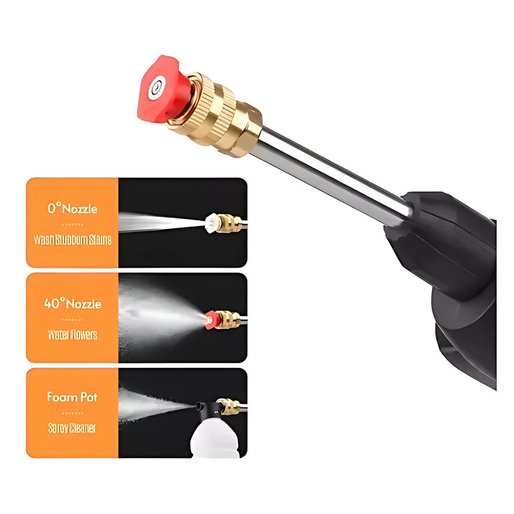 Combo Hidrolavadora Doble Bateria 48V Alta Presion + Compresor De Aire Portable Vehiculos 150Psi