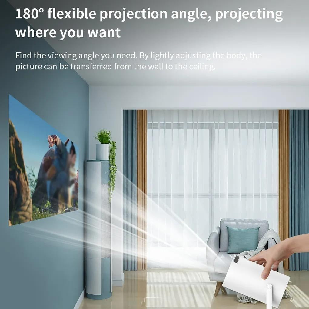 Mini Proyector Led Smart Android 11 Fhd 4500 Lumenes Wifi Bt Color Blanco