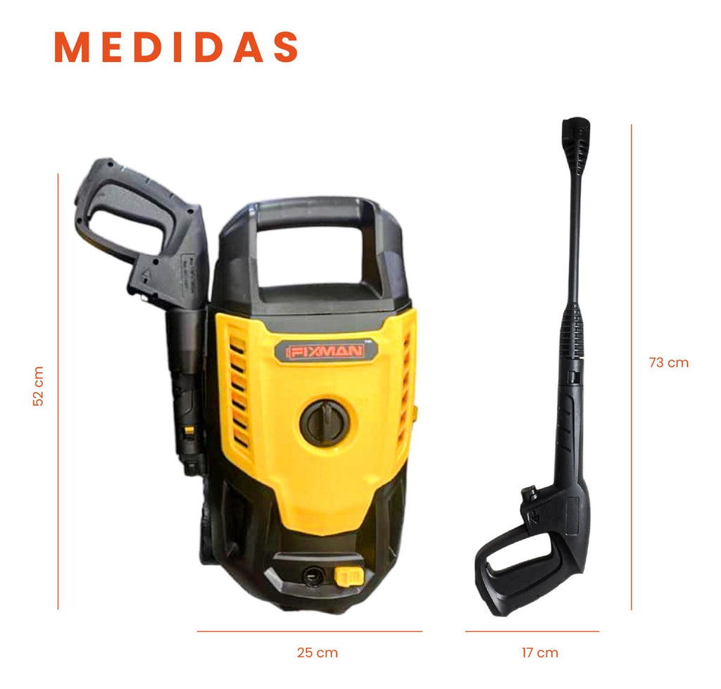 Hidrolavadora De Alta Potencia Fixman 1400W 1650 Psi Alta Presion