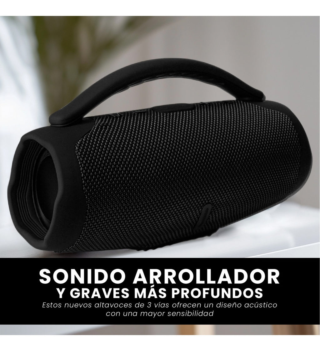 Mini Bocina Parlante Portatil Box Bluetooth Recargable Rgb Negro Innovo Tech