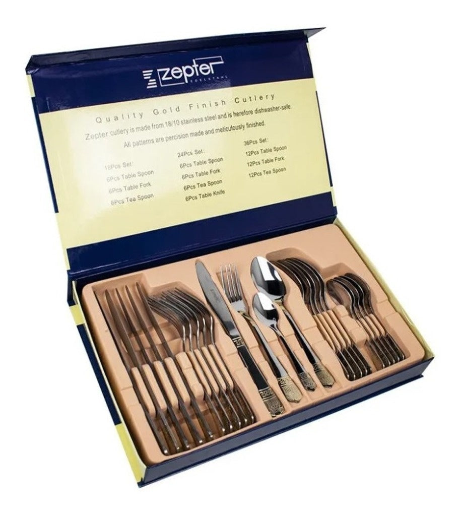 Set De Cubiertos De 24 Piezas Acero Inoxidable Original