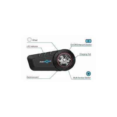 Intercomunicador Bluetooth Freedconn Ky-Pro Moto Cascos, Llamadas Y Musica Hd