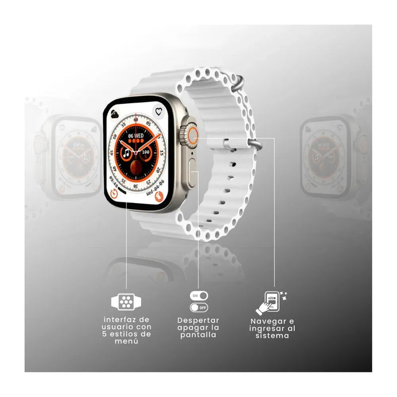 Combo Smartwatch T8 Ultra Plus + Audifonos Airpods Pro (Segunda Generacion) Full Calidad 1.1