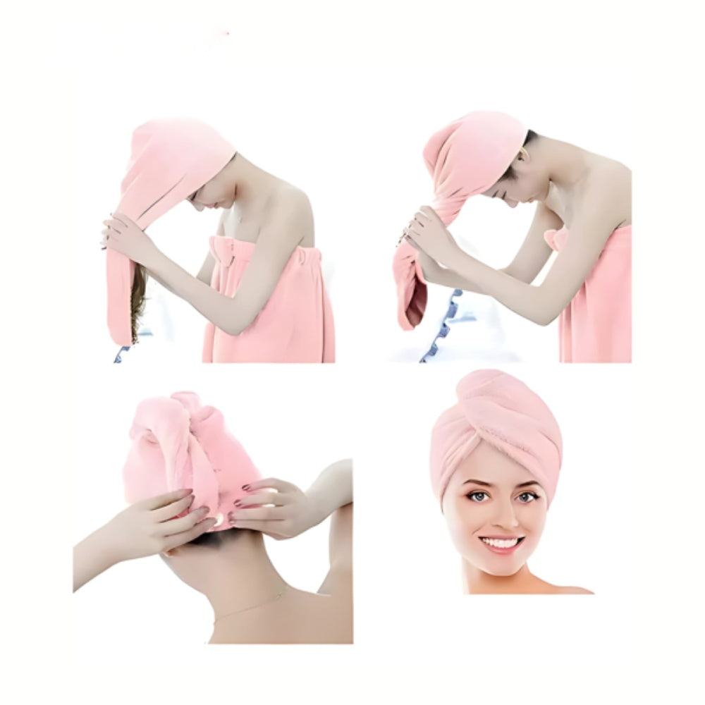 Combo Hair Top Cepillo Rizos Definidos + Cepillo Masajeador Cuero Cabelludo + Toalla Microfibra