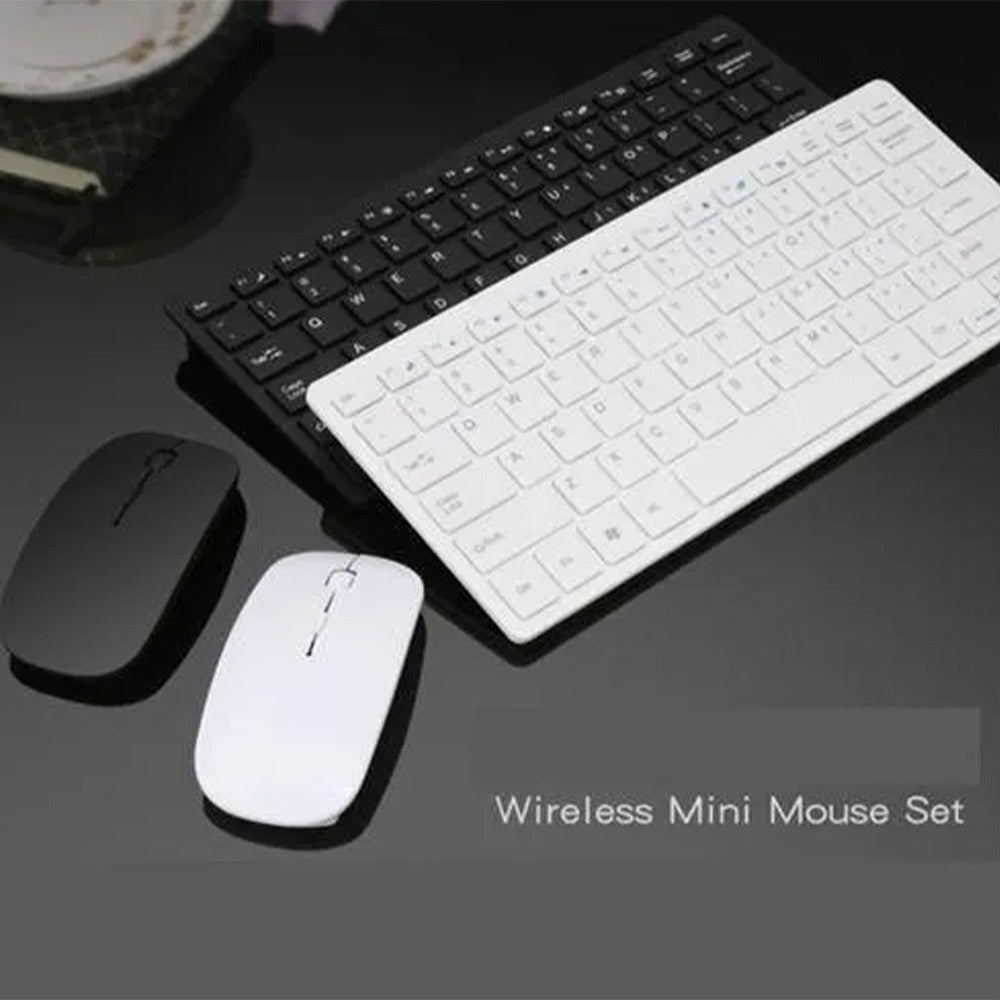 Combo Teclado Mouse Inalambrico Mini Tipo Mac Protec Teclado