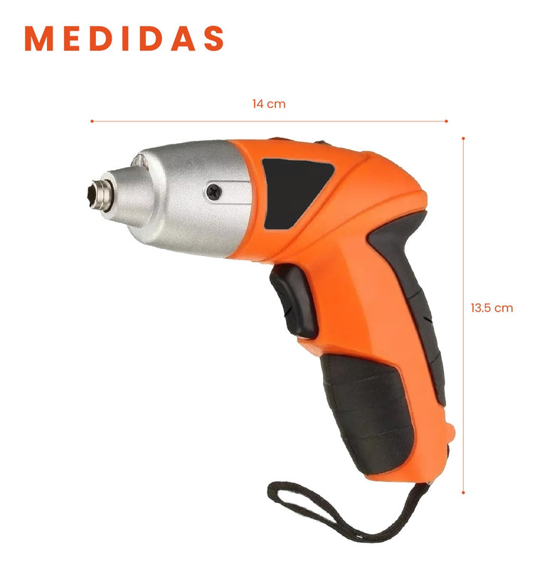Atornillador Recargable 45 Piezas Con Estuche