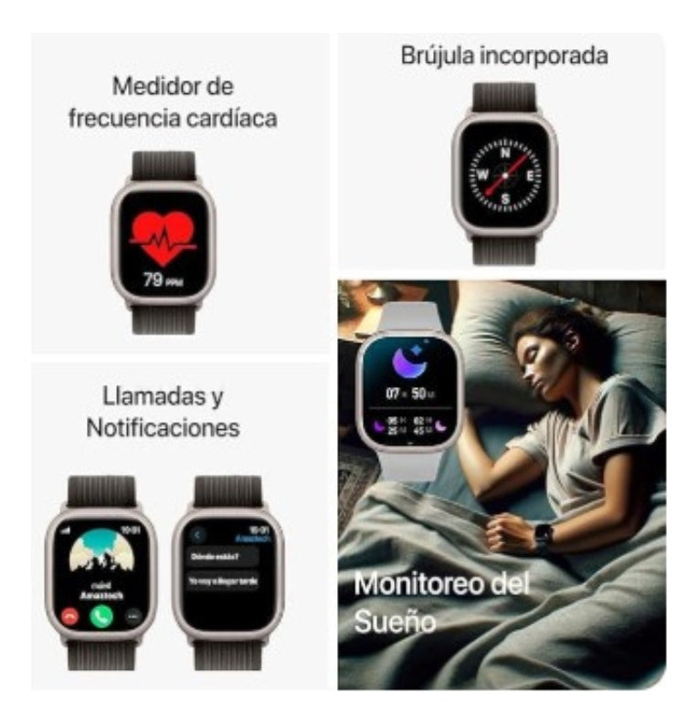 Combo Reloj Watch Hk 2 Ultra Audifonos Calidad Premium